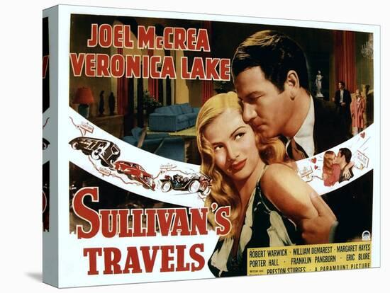 Sullivan's Travels, Veronica Lake, Joel Mccrea, 1941-null-Stretched Canvas