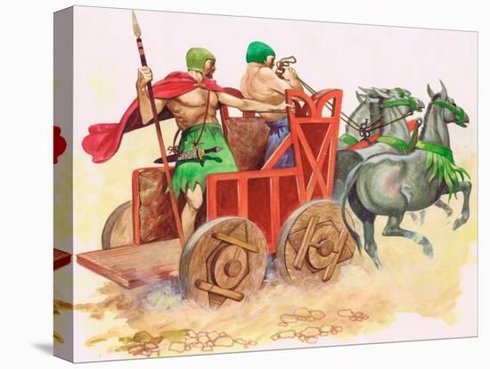 Sumerian War Chariot (Gouache on Paper)-Peter Jackson-Premier Image Canvas