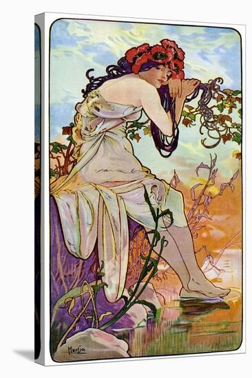 Summer, 1899-Alphonse Mucha-Premier Image Canvas