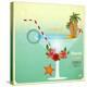 Summer Cocktail Card In Retro Style-elfivetrov-Stretched Canvas