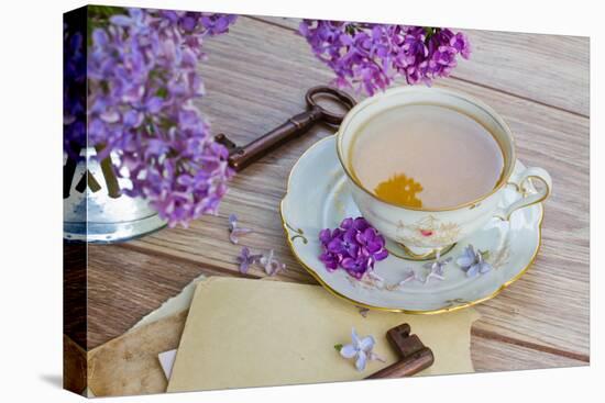 Summer Cup of Tea with Lilac-neirfy-Premier Image Canvas