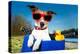 Summer Dog on Bike-Javier Brosch-Premier Image Canvas