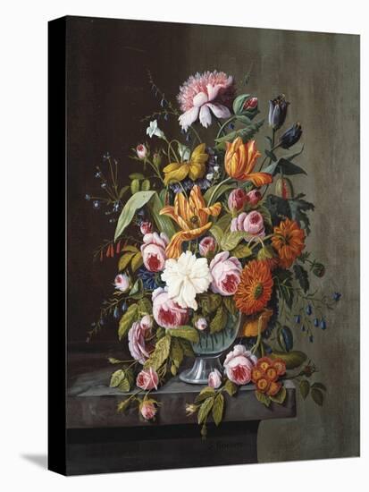 Summer Flowers in a Glass Bowl-Frederic Edwin Church-Premier Image Canvas