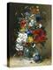 Summer Flowers in a Glass Vase-Eugene Henri Cauchois-Premier Image Canvas