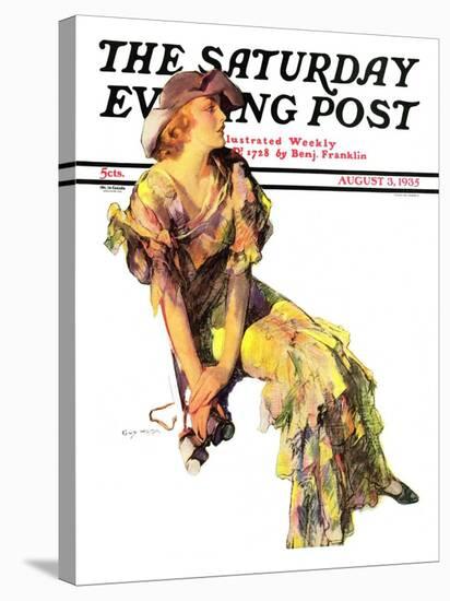 "Summer Frock," Saturday Evening Post Cover, August 3, 1935-Guy Hoff-Premier Image Canvas