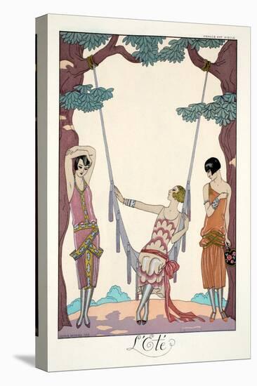 Summer, from 'Falbalas and Fanfreluches, Almanach des Modes Présentes, Passées et Futures', 1926-Georges Barbier-Premier Image Canvas