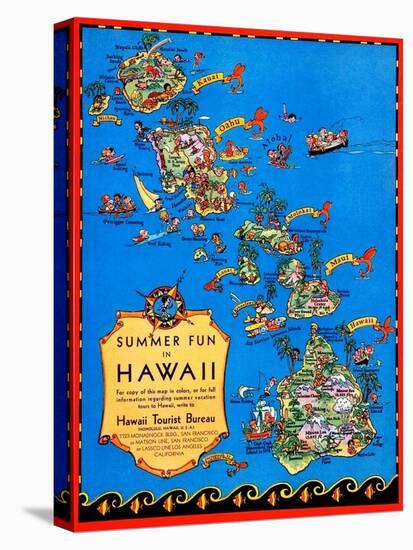 Summer Fun In Hawaii-Ruth Taylor White-Stretched Canvas