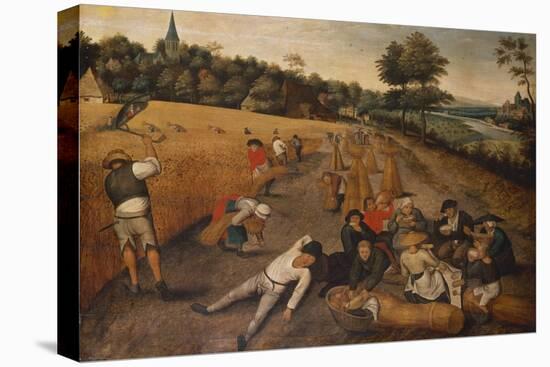 Summer: Harvesters Working and Eating in a Cornfield, 1624-Pieter Brueghel the Younger-Premier Image Canvas