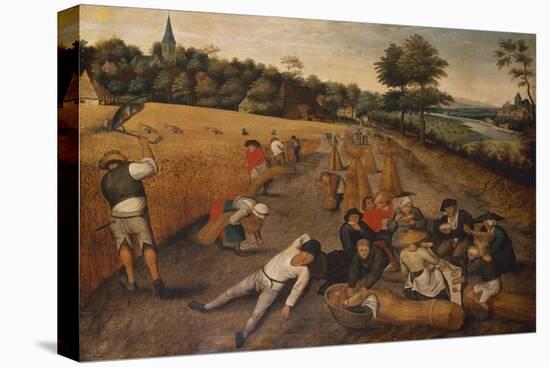 Summer: Harvesters Working and Eating in a Cornfield, 1624-Pieter Breugel the Younger-Premier Image Canvas