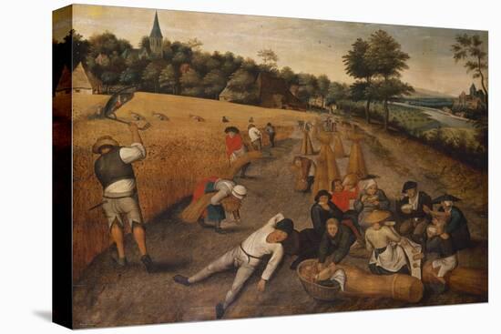 Summer: Harvesters Working and Eating in a Cornfield-Pieter Bruegel the Elder-Premier Image Canvas