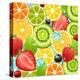 Summer Holidays Set With Cocktail Fruits And Berries-Ozerina Anna-Stretched Canvas