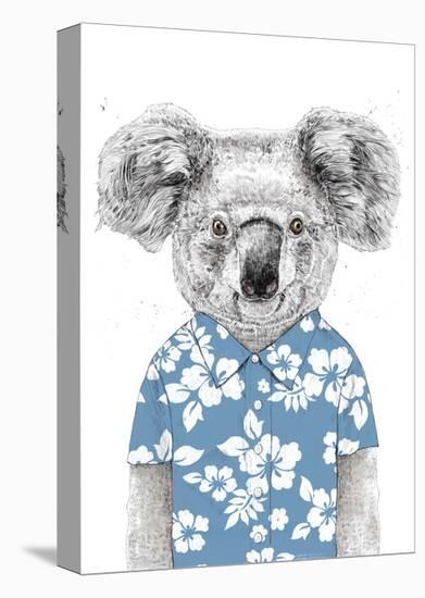 Summer Koala (Blue)-Balazs Solti-Stretched Canvas