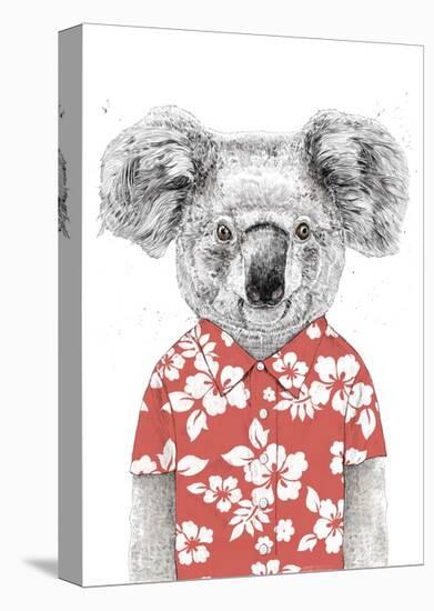 Summer Koala (Red)-Balazs Solti-Stretched Canvas