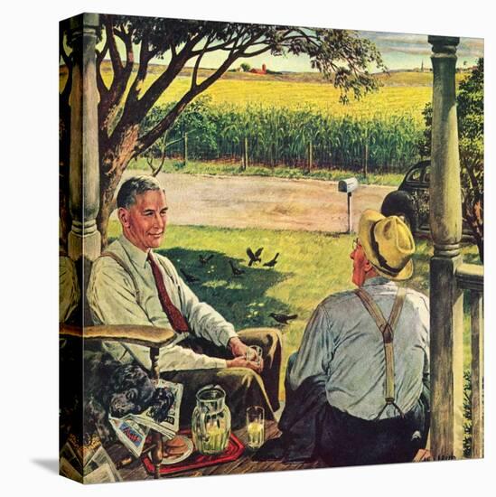 "Summer on the Farmhouse Porch,"August 1, 1947-W.C. Griffith-Premier Image Canvas