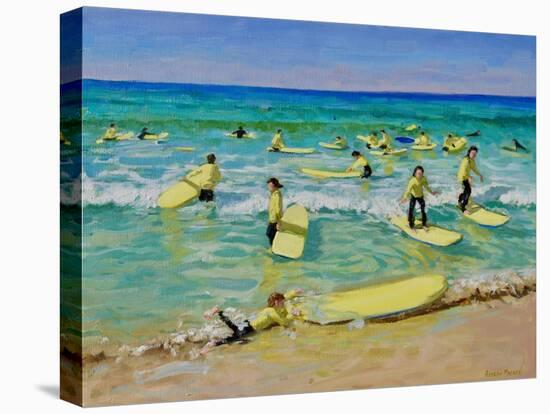 Summer Surfing, St Ives, 2019 (Oil on Canvas)-Andrew Macara-Premier Image Canvas