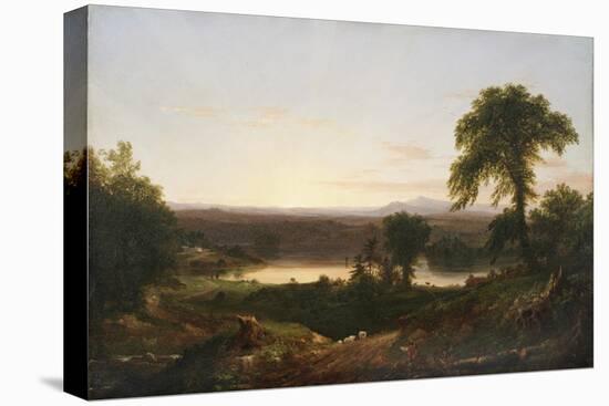 Summer Twilight, A Recollection of a Scene in New England, 1834 (Oil on Wood Panel)-Thomas Cole-Premier Image Canvas