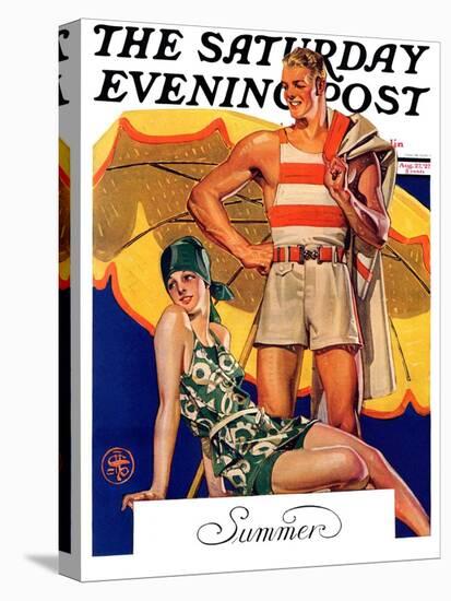 "Summertime, 1927," Saturday Evening Post Cover, August 27, 1927-Joseph Christian Leyendecker-Premier Image Canvas