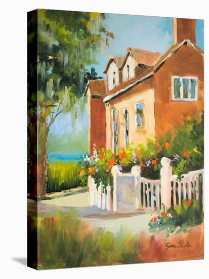 Summertime Cottage-Jane Slivka-Stretched Canvas