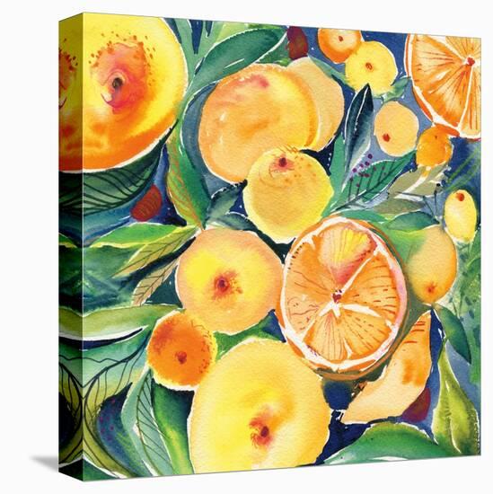 Summery Citrus-Kristy Rice-Stretched Canvas