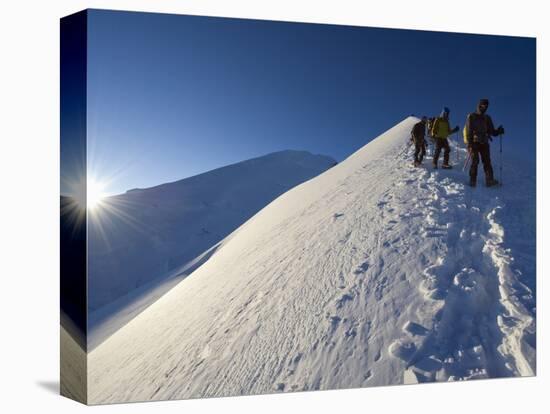 Summit Ridge of Mont Blanc at 4810M, Chamonix, French Alps, France, Europe-Christian Kober-Premier Image Canvas