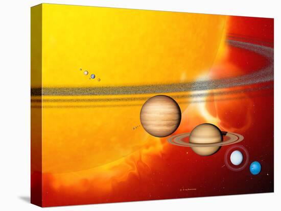 Sun And Its Planets-Detlev Van Ravenswaay-Premier Image Canvas