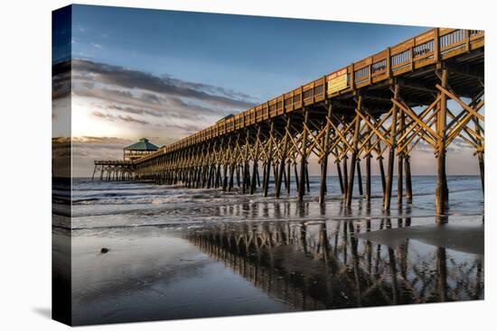 Sun Bath on Folly Beach-Danny Head-Stretched Canvas