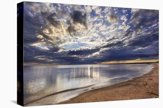 Sun Breaks Cloudy Morning, Superior Point, Lake Superior, Wisconsin, USA-Chuck Haney-Premier Image Canvas