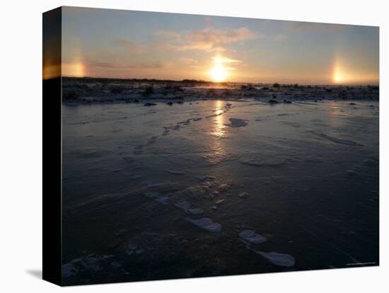 Sun Dogs, Polar Bear Tracks, Churchill, Hudson Bay, Manitoba, Canada-Thorsten Milse-Premier Image Canvas