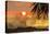 Sun Going Down Behind Surf Spray at This Resort Near Mal Pais, Santa Teresa, Costa Rica-Rob Francis-Premier Image Canvas