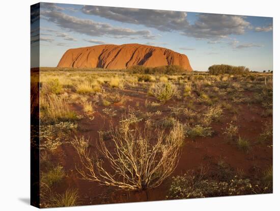 Sun Lights Sand Desert, Ayers Rock, Northern Territory, Uluru-Kata Tjuta National Park, Australia-Paul Souders-Premier Image Canvas