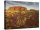 Sun Lights Sand Desert, Ayers Rock, Northern Territory, Uluru-Kata Tjuta National Park, Australia-Paul Souders-Premier Image Canvas