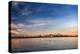 Sun Painting the City Skyline Gold, Blue Water and Sky-West Coast Scapes-Premier Image Canvas