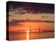 Sun Rises Behind the Sunshine Skyway Bridge, Pinellas County, Florida-Jerry & Marcy Monkman-Premier Image Canvas