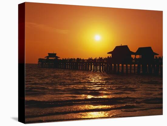 Sun Setting Above Naples Pier-James Randklev-Premier Image Canvas