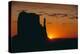 Sun Setting behind a Butte-DLILLC-Premier Image Canvas