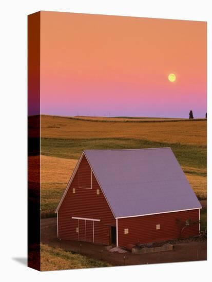 Sun Setting Behind Barn-Darrell Gulin-Premier Image Canvas