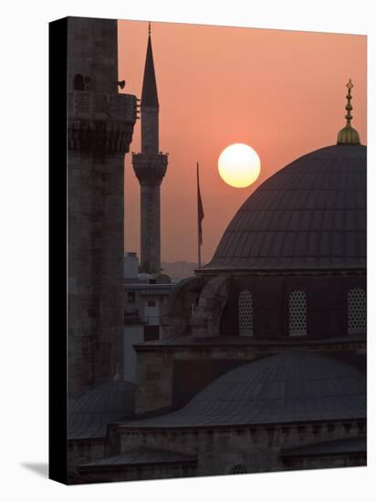 Sun Setting Behind Mahamut Pasha Mosque, Istanbul, Turkey, Europe-Martin Child-Premier Image Canvas