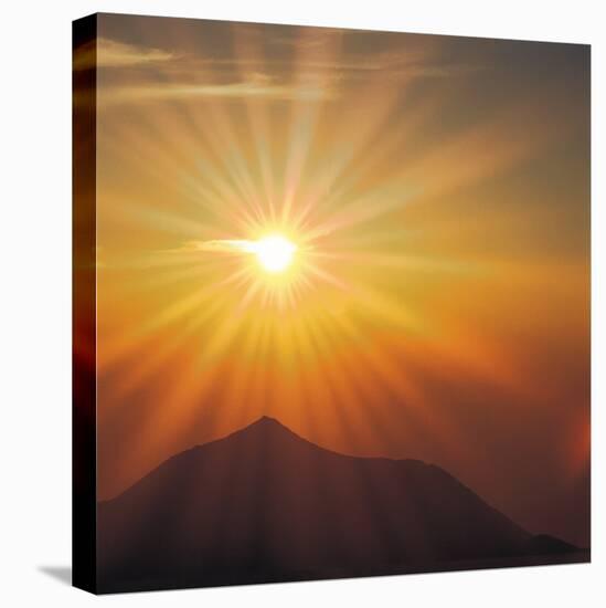 Sun Shinning Over the Mountain, Computer Graphics, Lens Flare-null-Premier Image Canvas