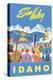 Sun Valley, Idaho, Graphic of Winter Resort Activities-null-Stretched Canvas