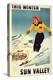 Sun Valley, Idaho - Red-headed Woman Smiling and Skiing Poster-Lantern Press-Stretched Canvas