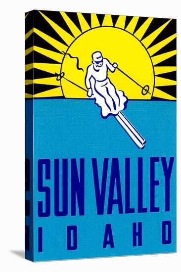 Sun Valley, Idaho, Skier Graphic-null-Stretched Canvas