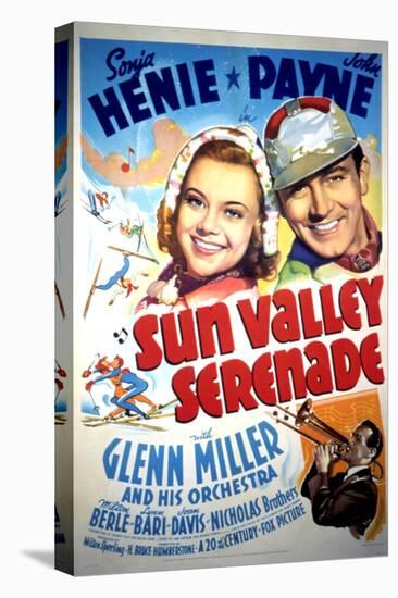 Sun Valley Serenade, Sonja Henie, John Payne, Glenn Miller, 1941-null-Stretched Canvas