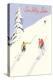 Sun Valley, Skiers on Steep Slope-null-Stretched Canvas
