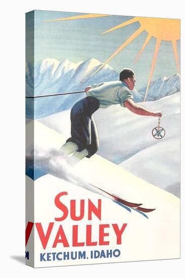 Sun Valley Travel Poster-null-Stretched Canvas
