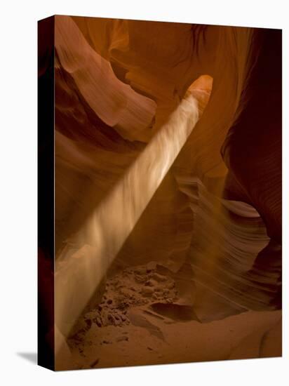 Sunbeam Penetrates Dusty Air of Canyon, Lower Antelope Canyon, Arizona, USA-Cathy & Gordon Illg-Premier Image Canvas