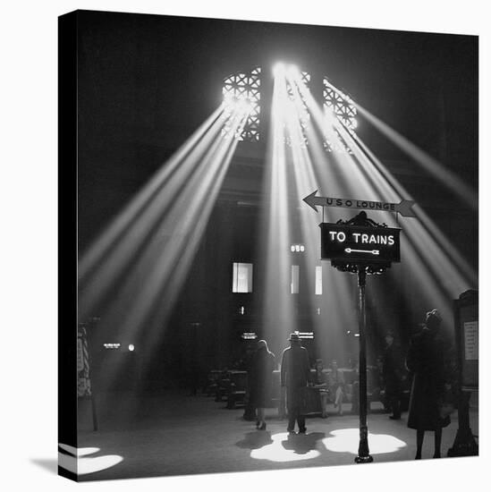 Sunbeams in Chicagos Union Station, 1943-Jack Delano-Stretched Canvas