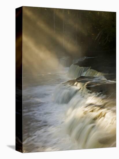 Sunbeams on Tahquamenon Falls, Upper Peninsula, Michigan, USA-Don Grall-Premier Image Canvas