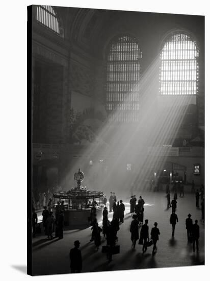 Sunbeams Streaming into Grand Central Station, NYC-Philip Gendreau-Stretched Canvas