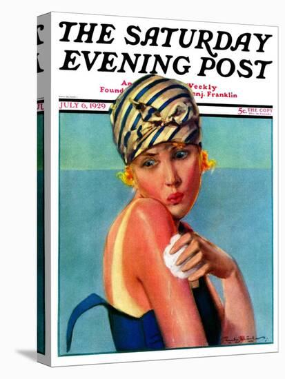 "Sunburned Sunbather," Saturday Evening Post Cover, July 6, 1929-Penrhyn Stanlaws-Premier Image Canvas