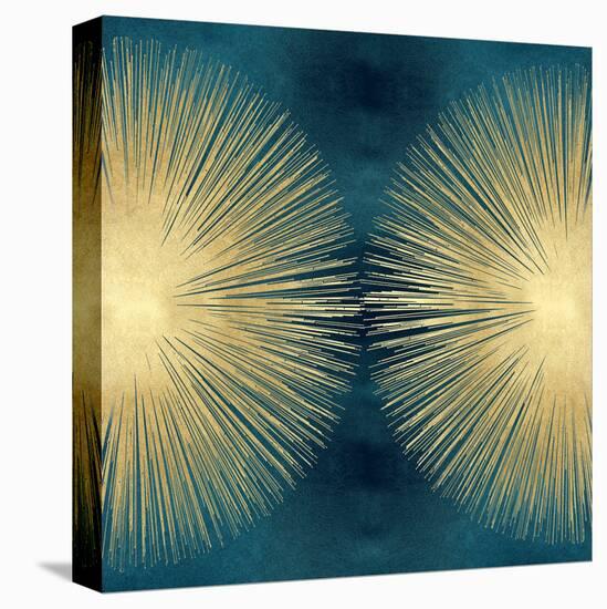 Sunburst Gold on Teal II-Abby Young-Stretched Canvas